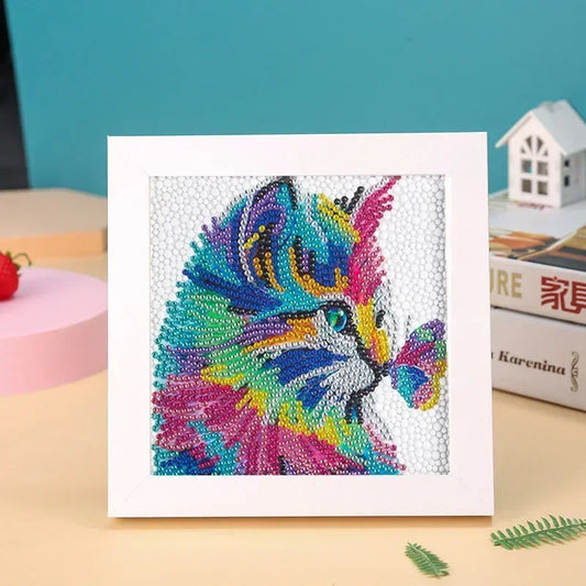 Broderie Diamant - Chat multicolor