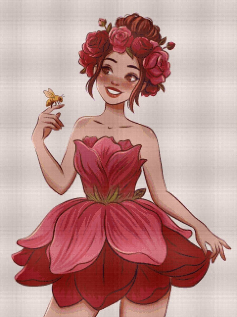 Broderie Diamant - Cœur de rose - Glitterie