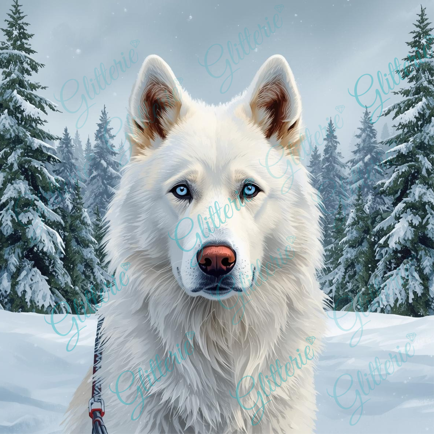 Broderie Diamant - Mimi le husky