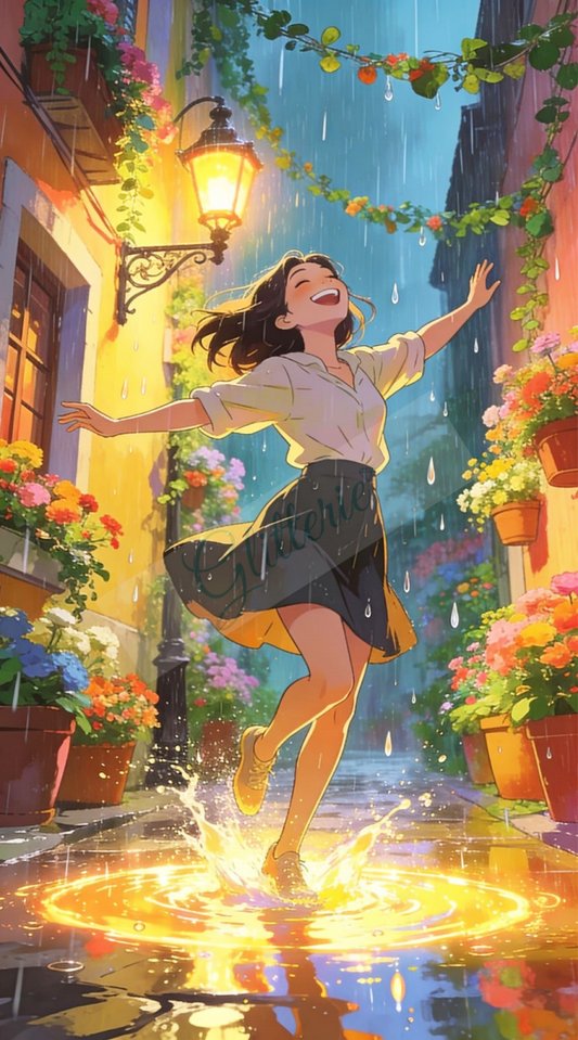 Broderie diamant - Danser sous la pluie - Glitterie