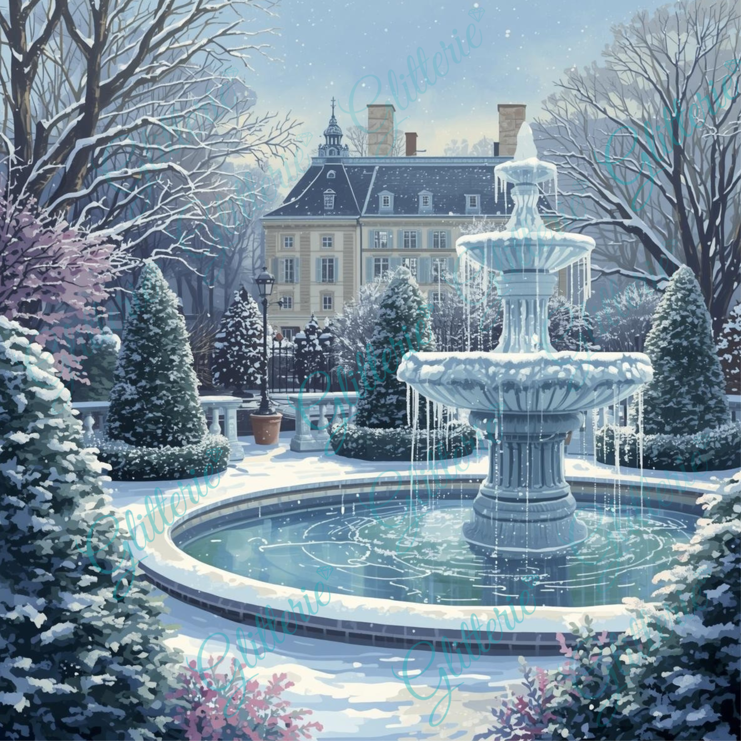 Broderie Diamant - Fontaine enchantée