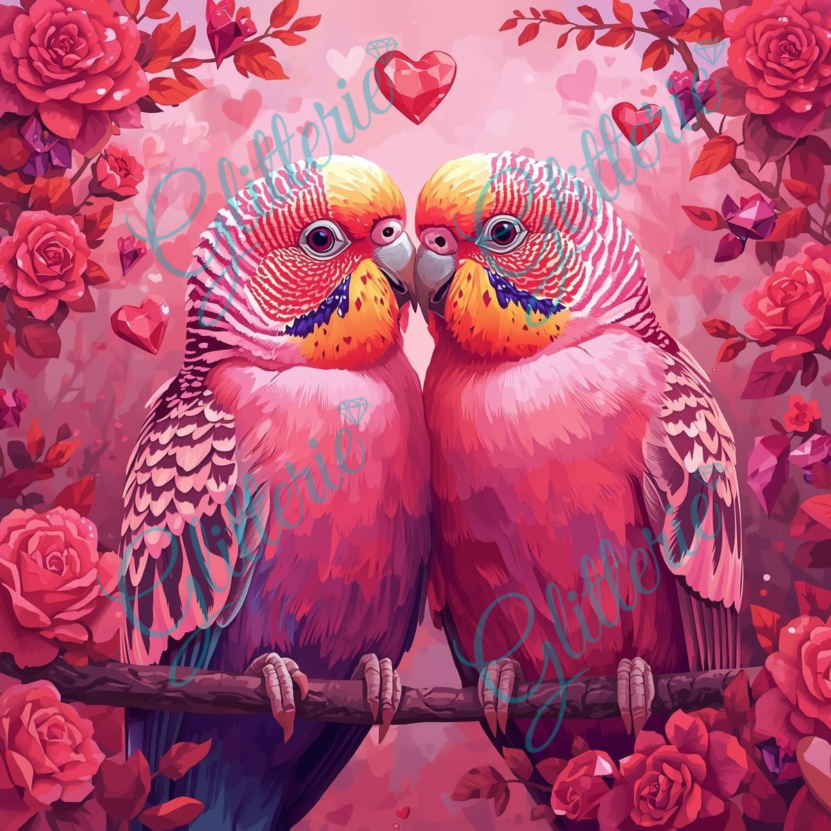 Broderie Diamant - Inséparables - Glitterie