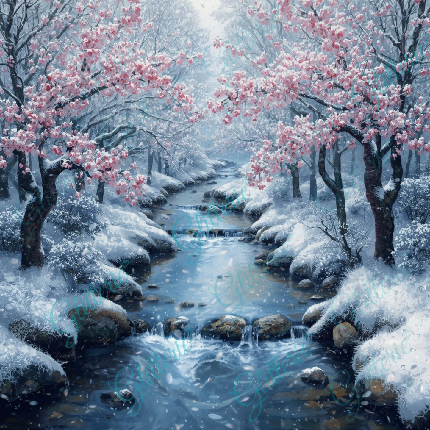 Broderie Diamant - Bois glacé