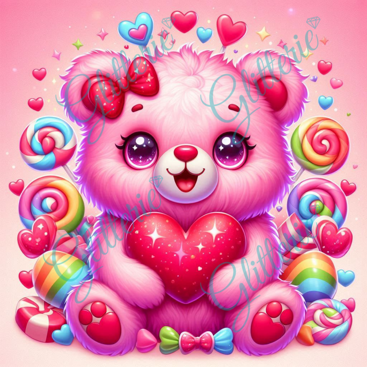 Broderie Diamant - Candy bear - Glitterie