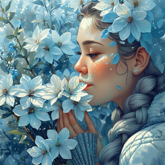 Broderie Diamant - Givre Blanc