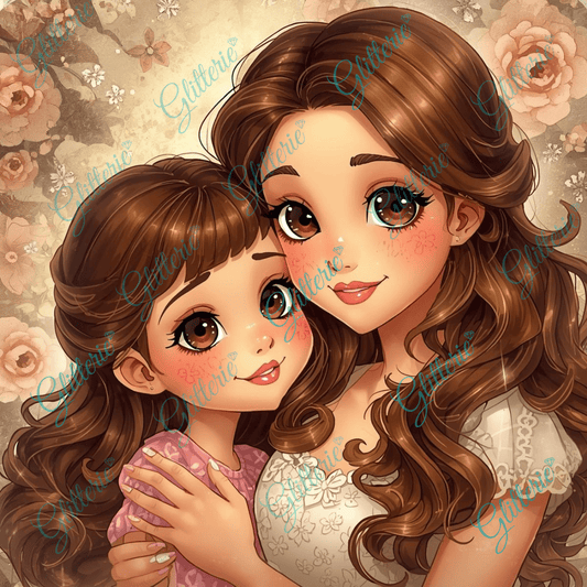 Broderie Diamant - Le cœur de Maman - Glitterie